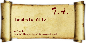 Theobald Aliz névjegykártya
